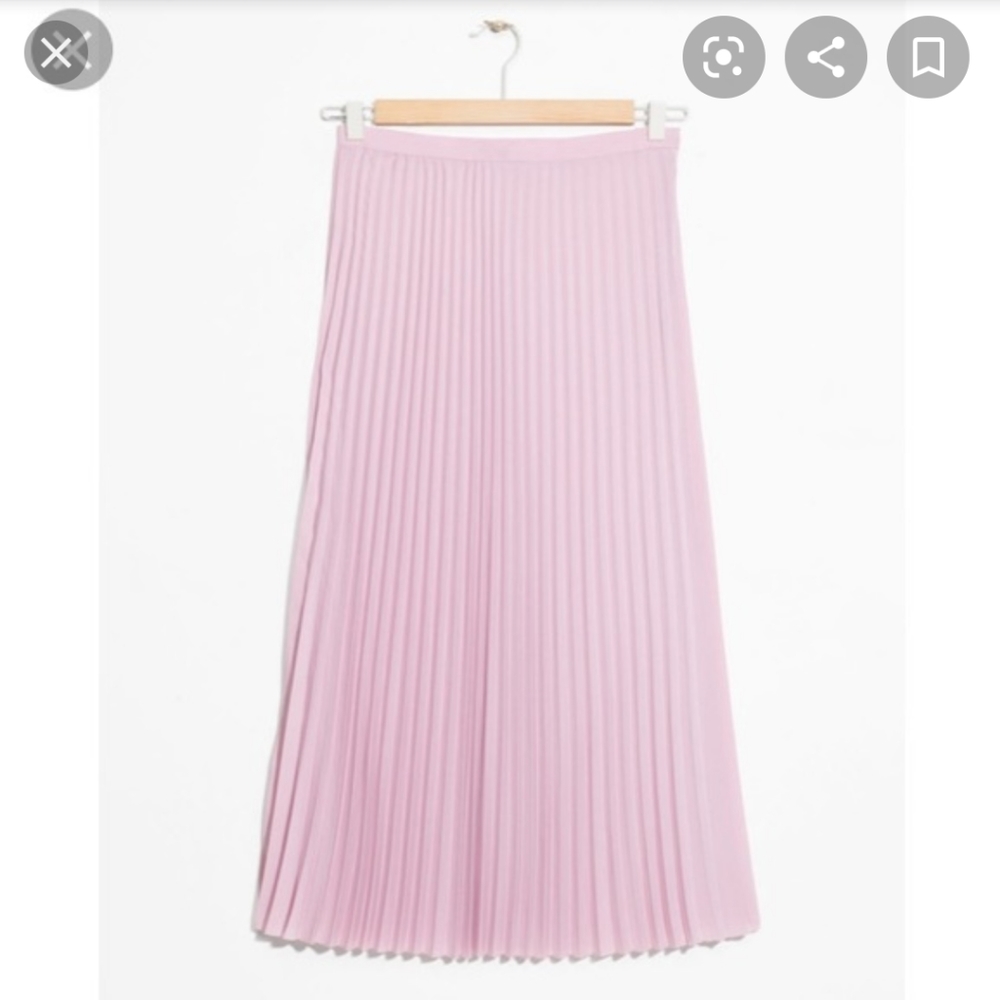 & Other Stories Pleated Midi Skirt